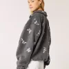 Jacheta fleece Sherpa brodata