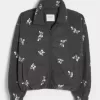 Jacheta fleece Sherpa brodata
