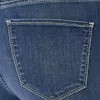 Jambiere de jeans cu talie mare cu spalare medie Jambiere de jeans cu talie mare cu spalare medie