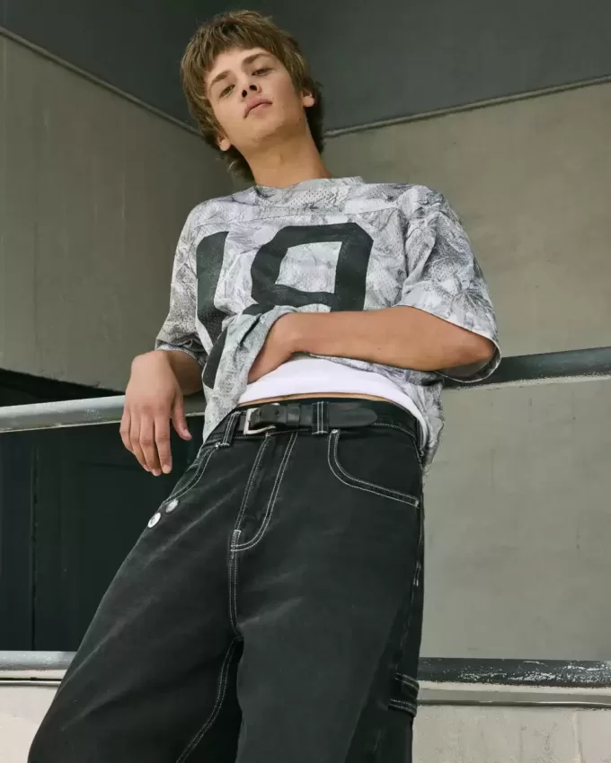 Jersey Camo cu grafic largi Jersey Camo cu grafic largi