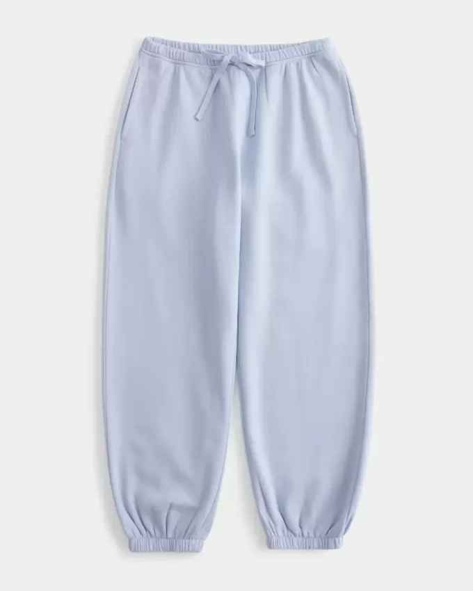 Joggeri largi din lână Joggeri largi din lână