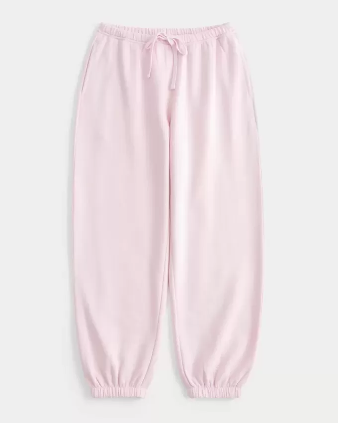Joggeri largi din lână Joggeri largi din lână
