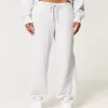 Joggeri largi din lână Joggeri largi din lână