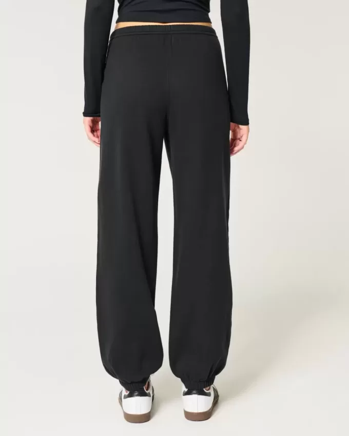 Joggeri largi din lână Joggeri largi din lână