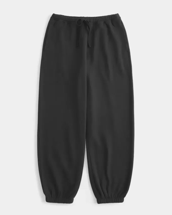 Joggeri largi din lână Joggeri largi din lână