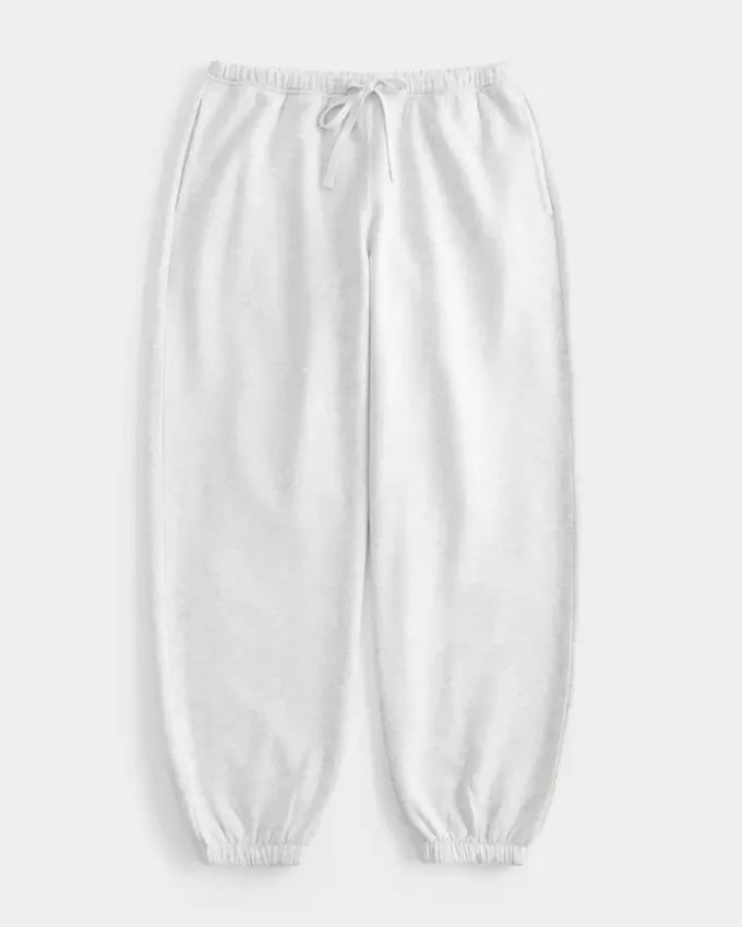 Joggeri largi din lână Joggeri largi din lână