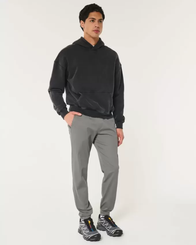 Joggeri relaxați din twill Joggeri relaxați din twill