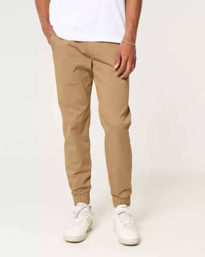 Joggeri relaxați din twill