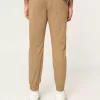Joggeri relaxați din twill