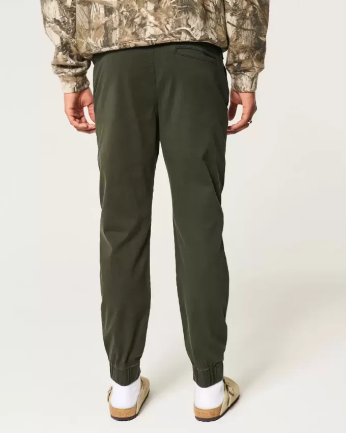 Joggeri relaxați din twill Joggeri relaxați din twill