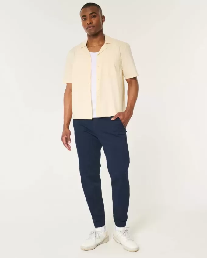 Joggeri relaxați din twill Joggeri relaxați din twill