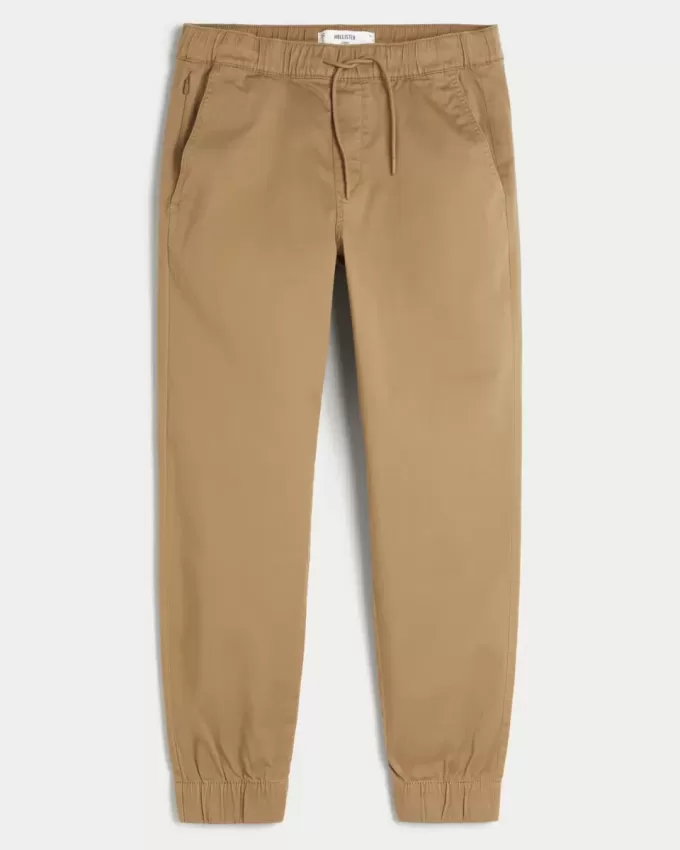 Joggeri relaxați din twill
