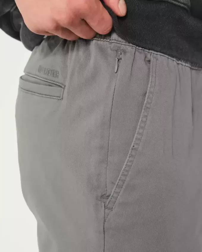 Joggeri relaxați din twill Joggeri relaxați din twill