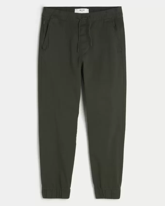 Joggeri relaxați din twill Joggeri relaxați din twill