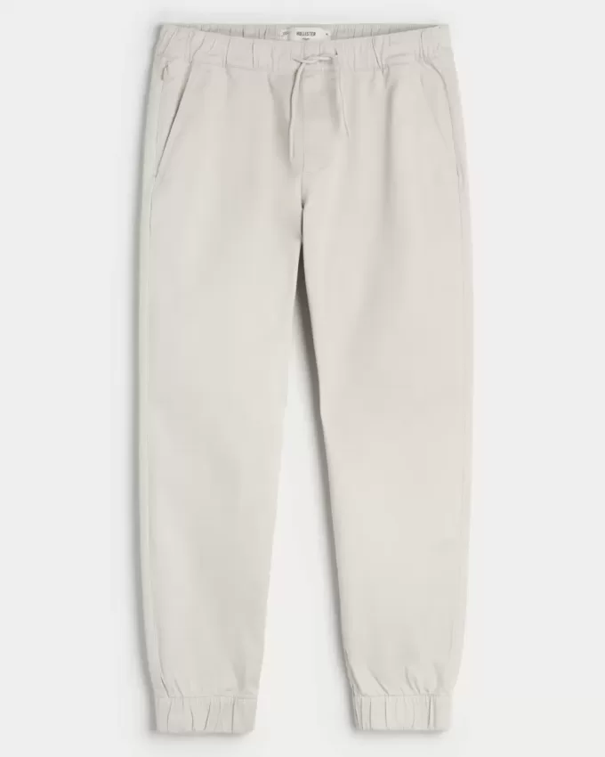 Joggeri relaxați din twill Joggeri relaxați din twill