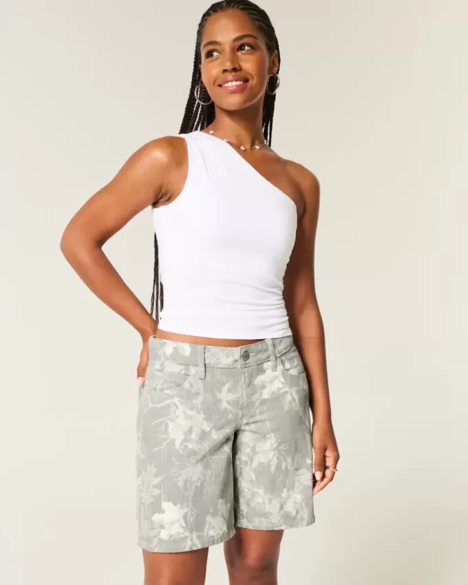 Jort baggy Camo cu talie joasa si curbat Jort baggy Camo cu talie joasa si curbat