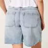 Jort largi, curbat, cu talie joasă, spălat ușor Jort largi, curbat, cu talie joasă, spălat ușor