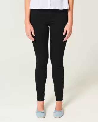 Leggings negri cu talie mare