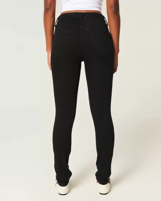 Leggings negri cu talie mare