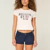 Mini pantaloni scurți bleumarin cu talie foarte joasă Mini pantaloni scurți bleumarin cu talie foarte joasă