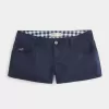 Mini pantaloni scurți bleumarin cu talie foarte joasă Mini pantaloni scurți bleumarin cu talie foarte joasă