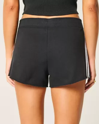 Mini pantaloni scurți din lână cu dungi laterale