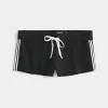 Mini pantaloni scurți din lână cu dungi laterale Mini pantaloni scurți din lână cu dungi laterale