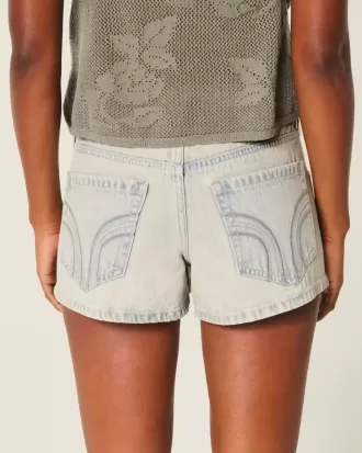 Mini pantaloni scurti din denim cu talie joasă