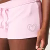 Mini pantaloni scurti din fleece grafic Heart Mini pantaloni scurti din fleece grafic Heart