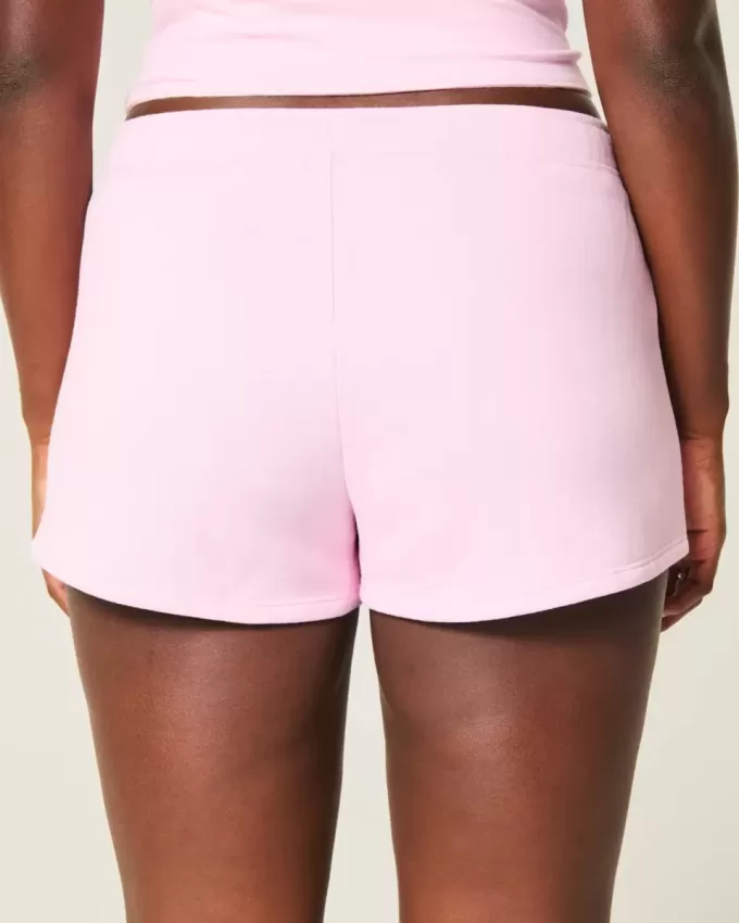 Mini pantaloni scurti din fleece grafic Heart Mini pantaloni scurti din fleece grafic Heart