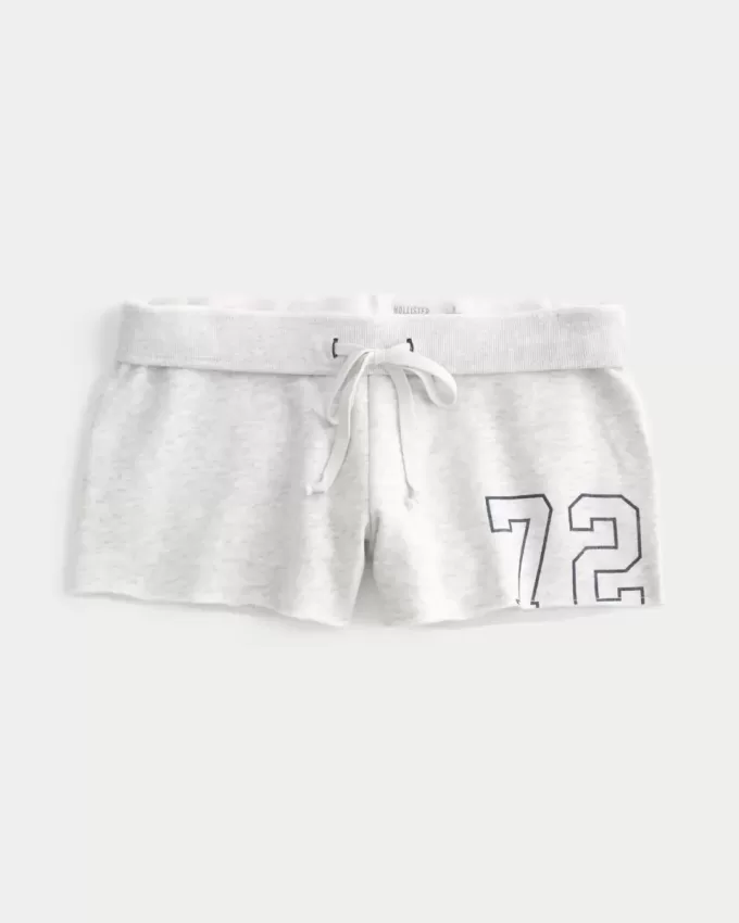 Mini pantaloni scurti din lână Number Graphic Mini pantaloni scurti din lână Number Graphic