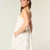 Mini rochie babydoll cu bretele