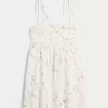 Mini rochie babydoll cu bretele
