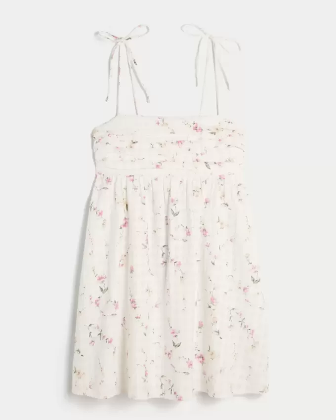 Mini rochie babydoll cu bretele