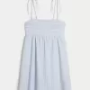 Mini rochie babydoll cu bretele