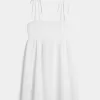 Mini rochie babydoll cu bretele