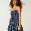 Mini rochie Babydoll cu volane fara bretele Mini rochie Babydoll cu volane fara bretele