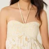 Mini rochie Babydoll cu volane fara bretele Mini rochie Babydoll cu volane fara bretele
