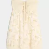 Mini rochie Babydoll cu volane fara bretele Mini rochie Babydoll cu volane fara bretele