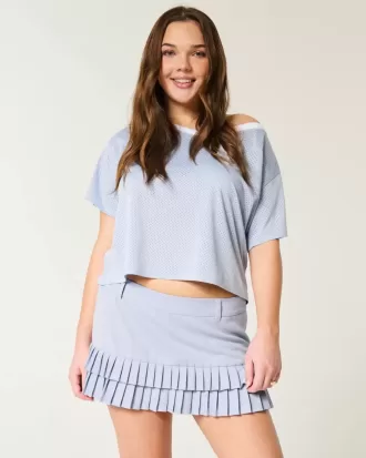 Mini-short cu micro-pliuri
