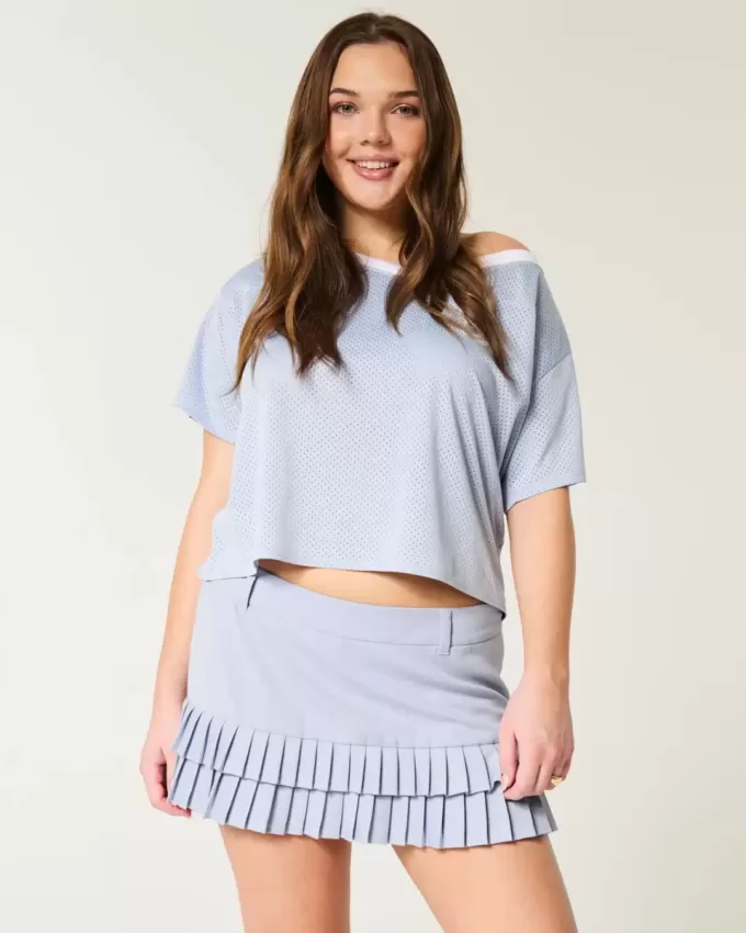 Mini-short cu micro-pliuri Mini-short cu micro-pliuri