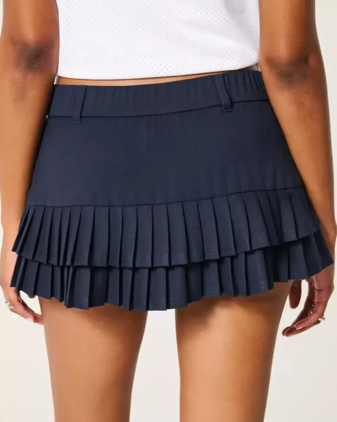 Mini-short cu micro-pliuri Mini-short cu micro-pliuri