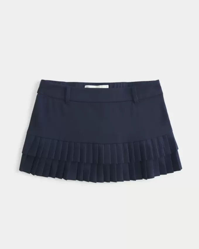 Mini-short cu micro-pliuri Mini-short cu micro-pliuri