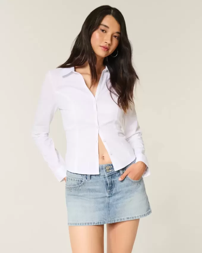 Mini-short din denim cu împrejmuire Mini-short din denim cu împrejmuire