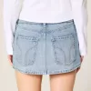 Mini-short din denim cu împrejmuire Mini-short din denim cu împrejmuire