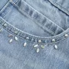 Mini-short din denim cu împrejmuire Mini-short din denim cu împrejmuire