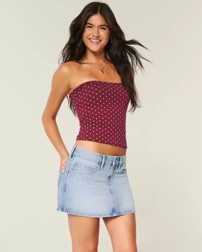 Mini-short din denim din clasa ’26 cu talie joasă Mini-short din denim din clasa ’26 cu talie joasă