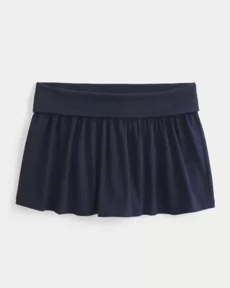 Mini-short pliat din tricot