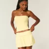 Mini-short pliat din tricot Mini-short pliat din tricot