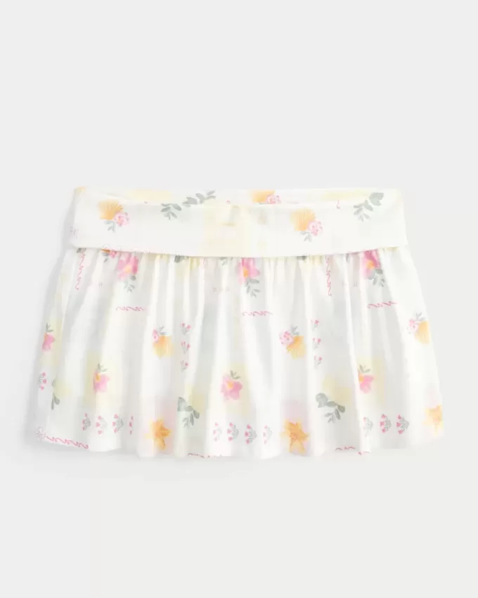 Mini-short pliat din tricot Mini-short pliat din tricot